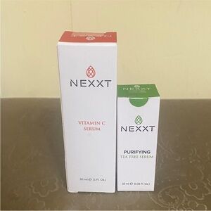 Nexxt Vitamin C and Tea Tree Serum Duo - Red and Green Packaging